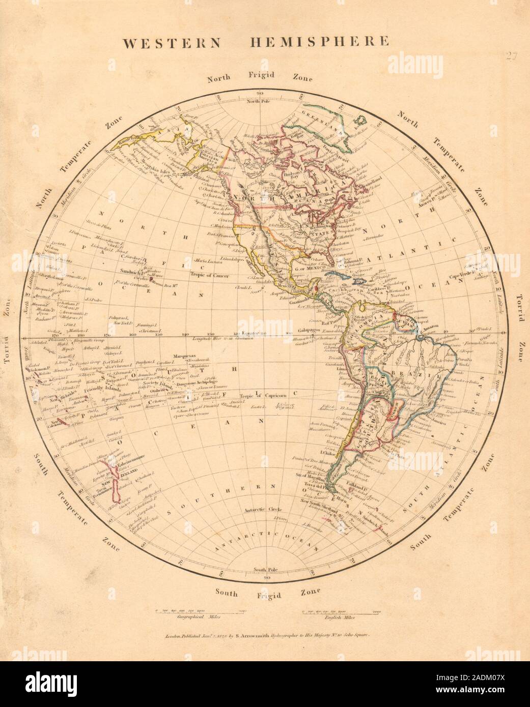 AMERICAS. Western Hemisphere. Mexican California. ARROWSMITH 1828 old