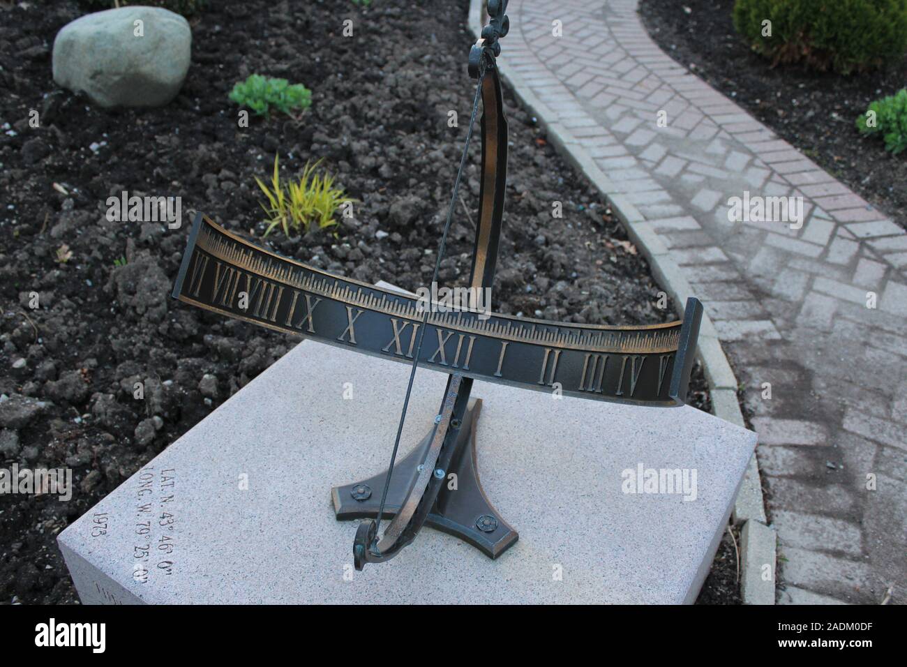 Sundial or Solar Clock in North York Cemetery Stock Photo - Alamy