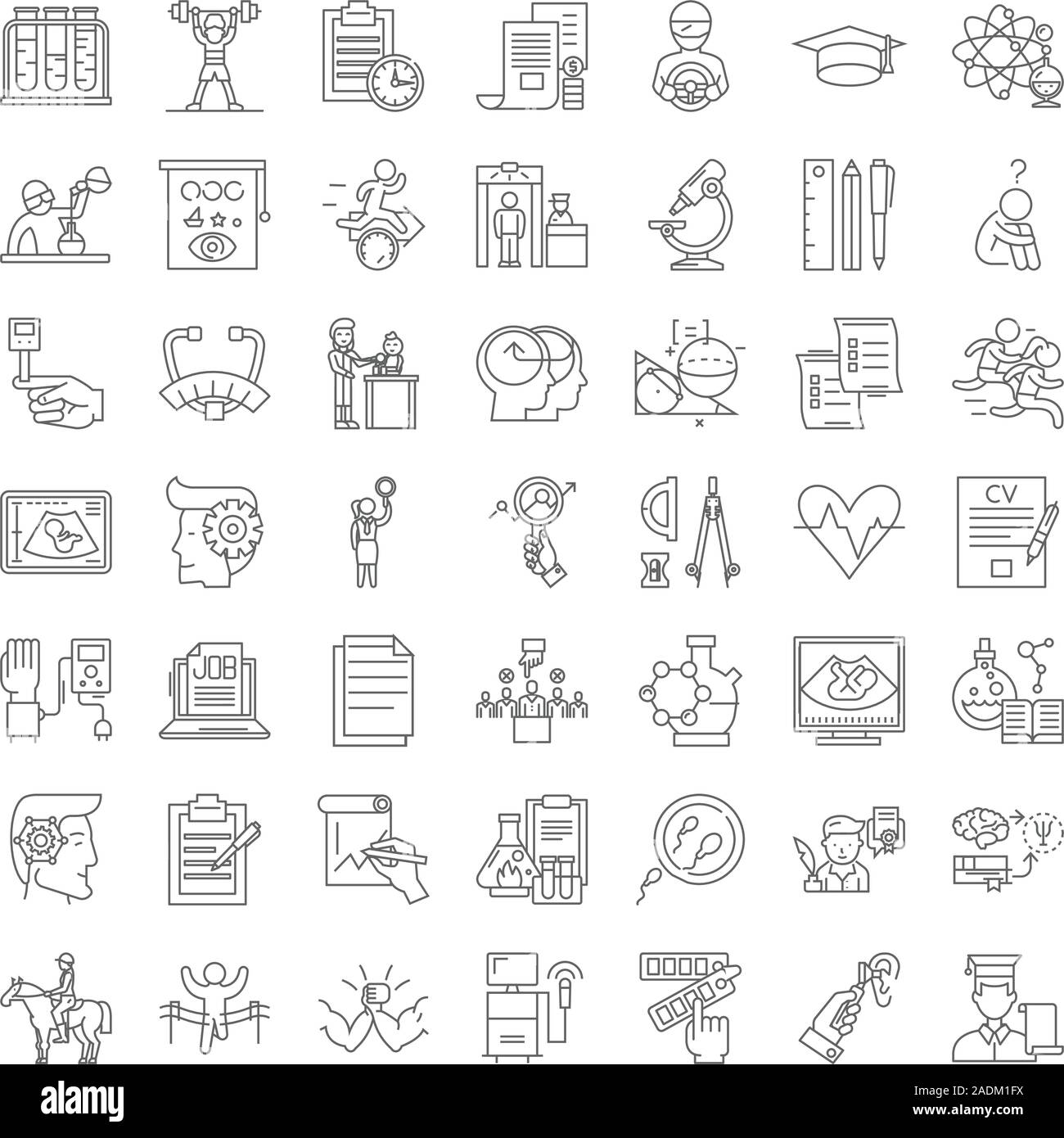 Expertise linear icons, signs, symbols vector line illustration set ...