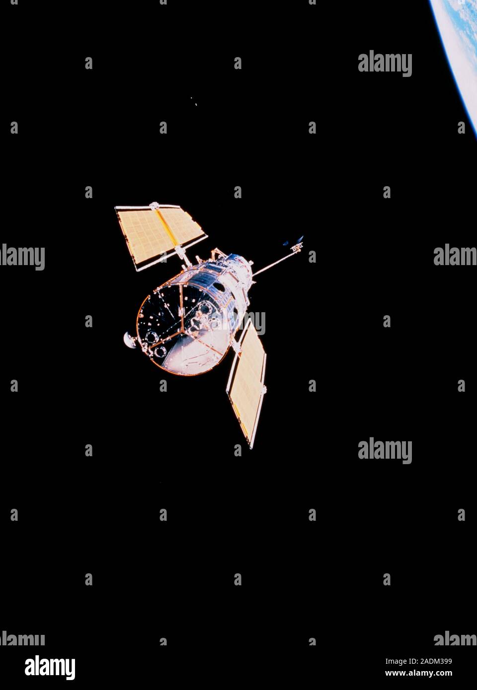 Hubble Space Telescope. The Hubble Space Telescope (HST) seen in orbit