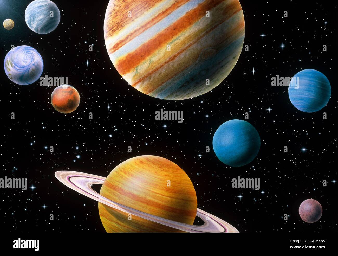 drawn planets to scale