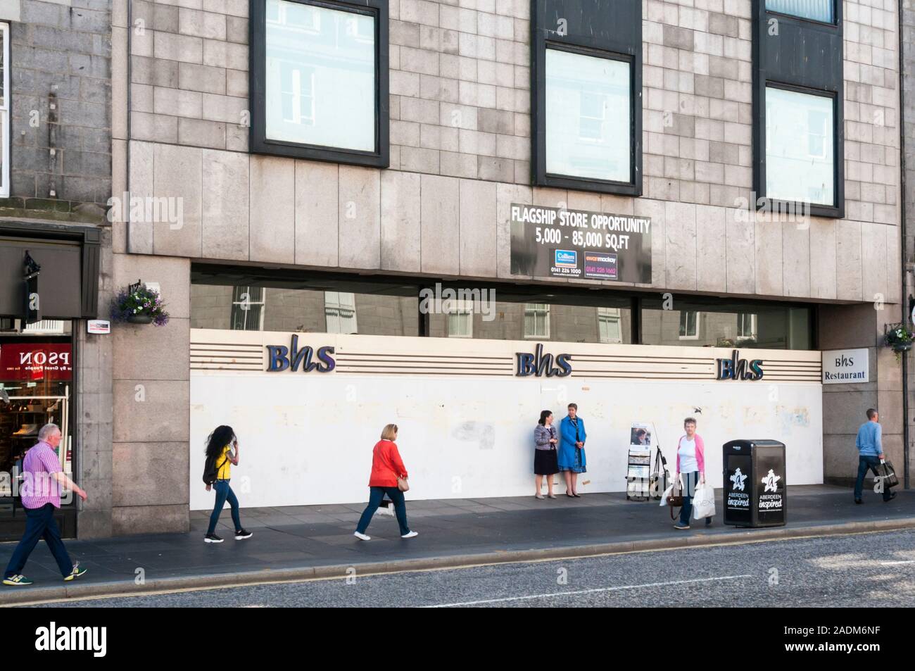 Closed British Home Stores or BHS shop in Aberdeen Stock Photo Alamy