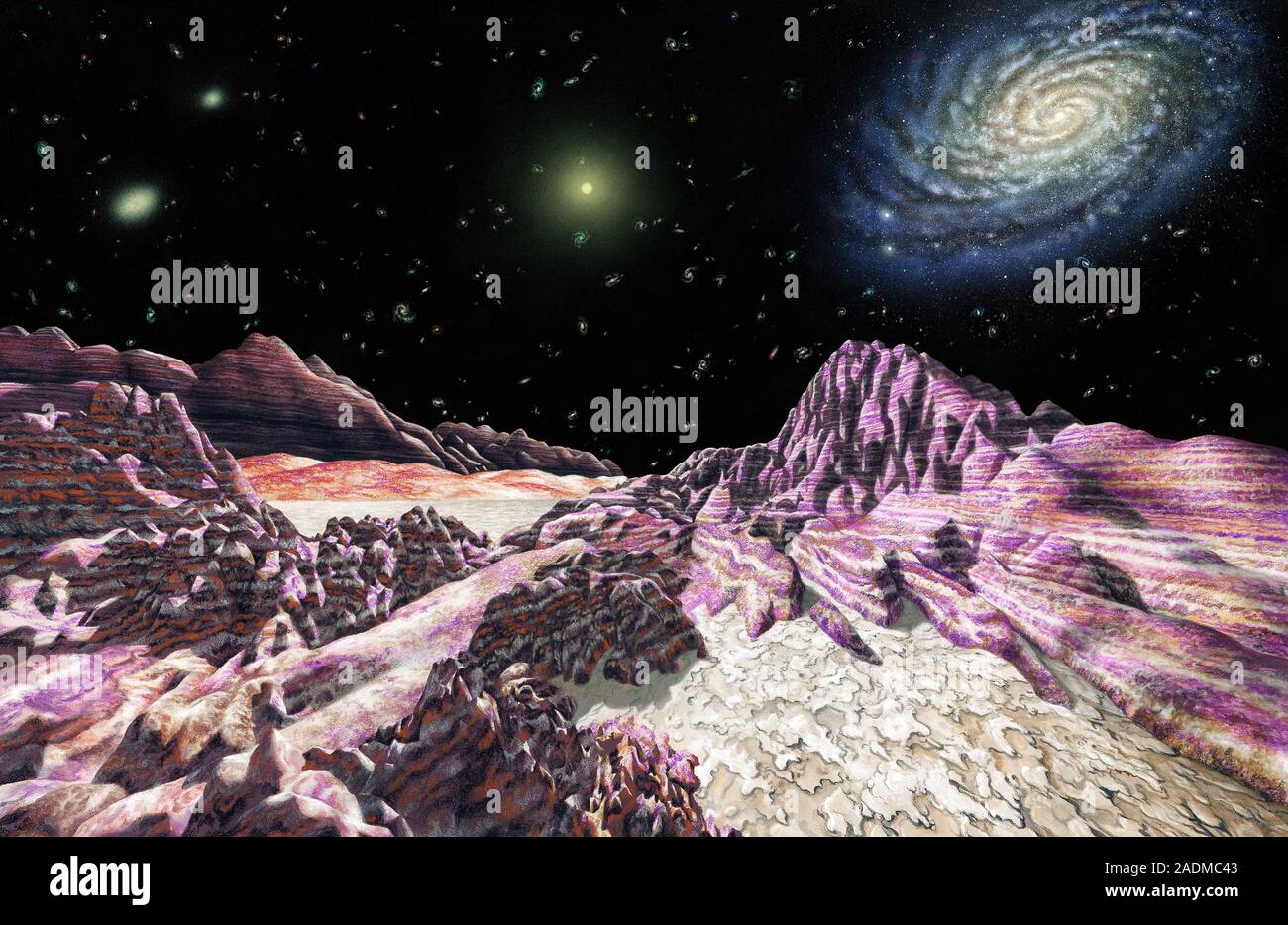 Extrasolar planet in the Virgo Cluster. Artwork of a hypothetical ...