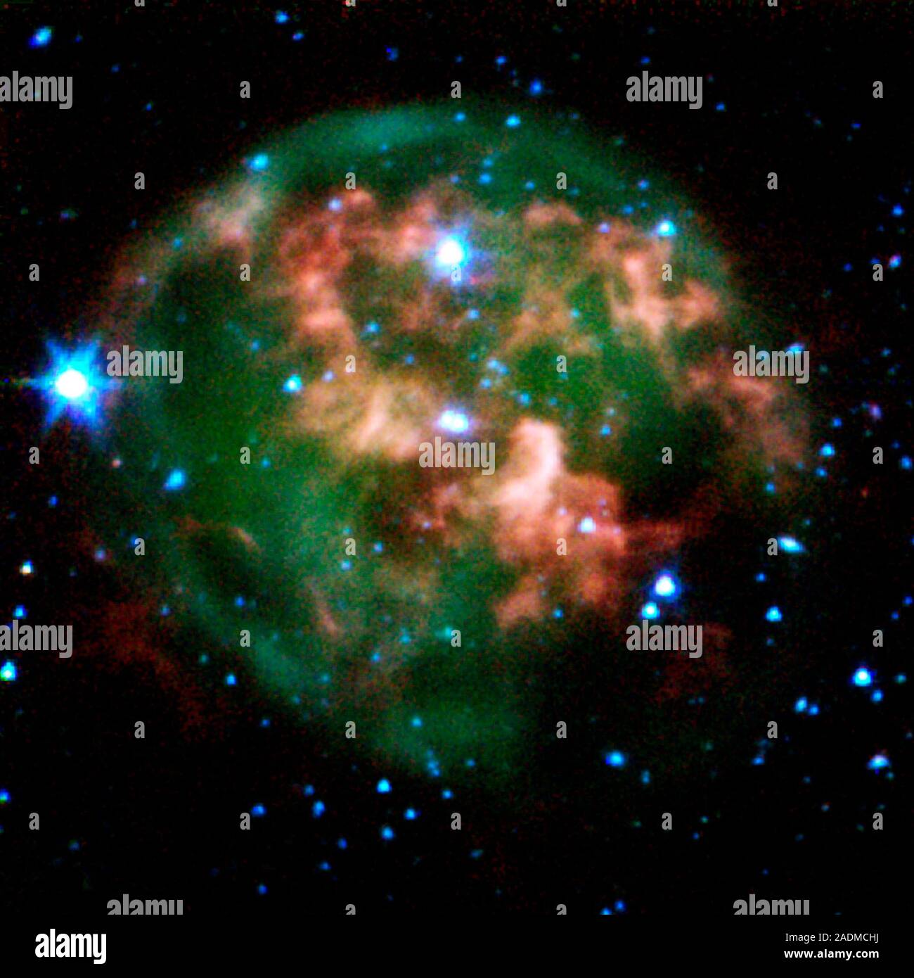 nebula NGC 246, Spitzer Space Telescope image. A