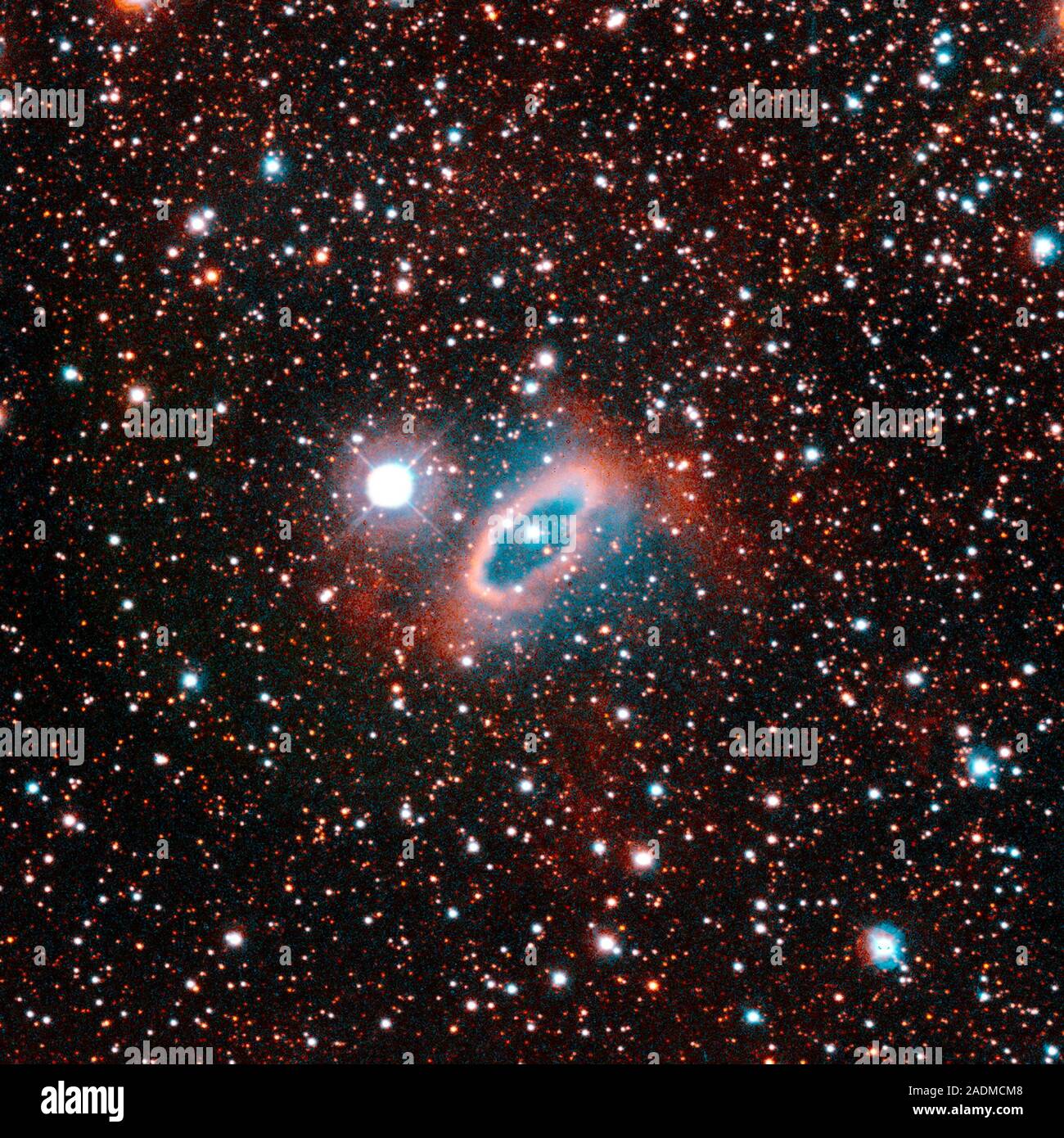 SuWt 2 nebula, visible light image. The bright ringlike