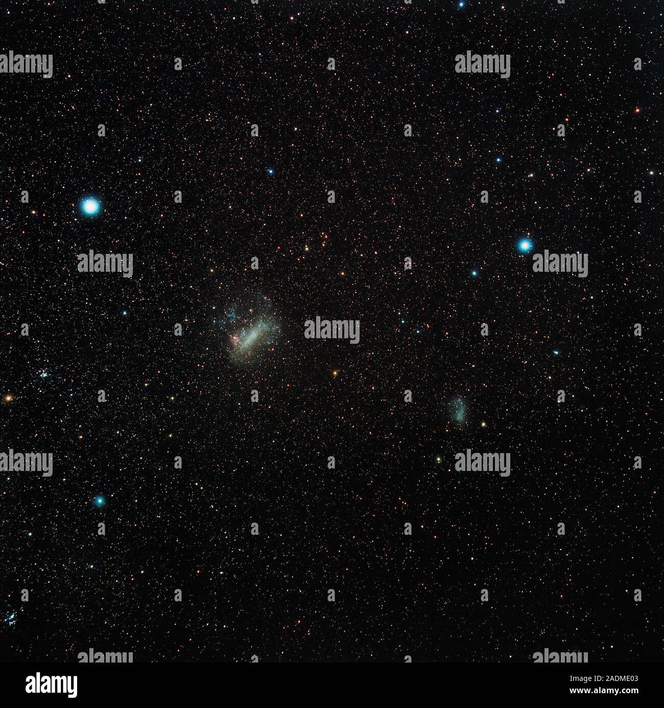 Magellanic Clouds. Optical image of the Magellanic Clouds, satellite ...