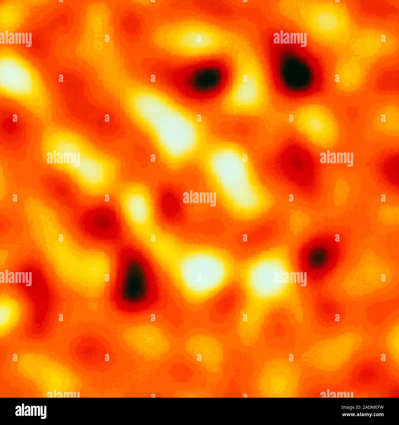 Ripples in the cosmic microwave background. Coloured temperature map of