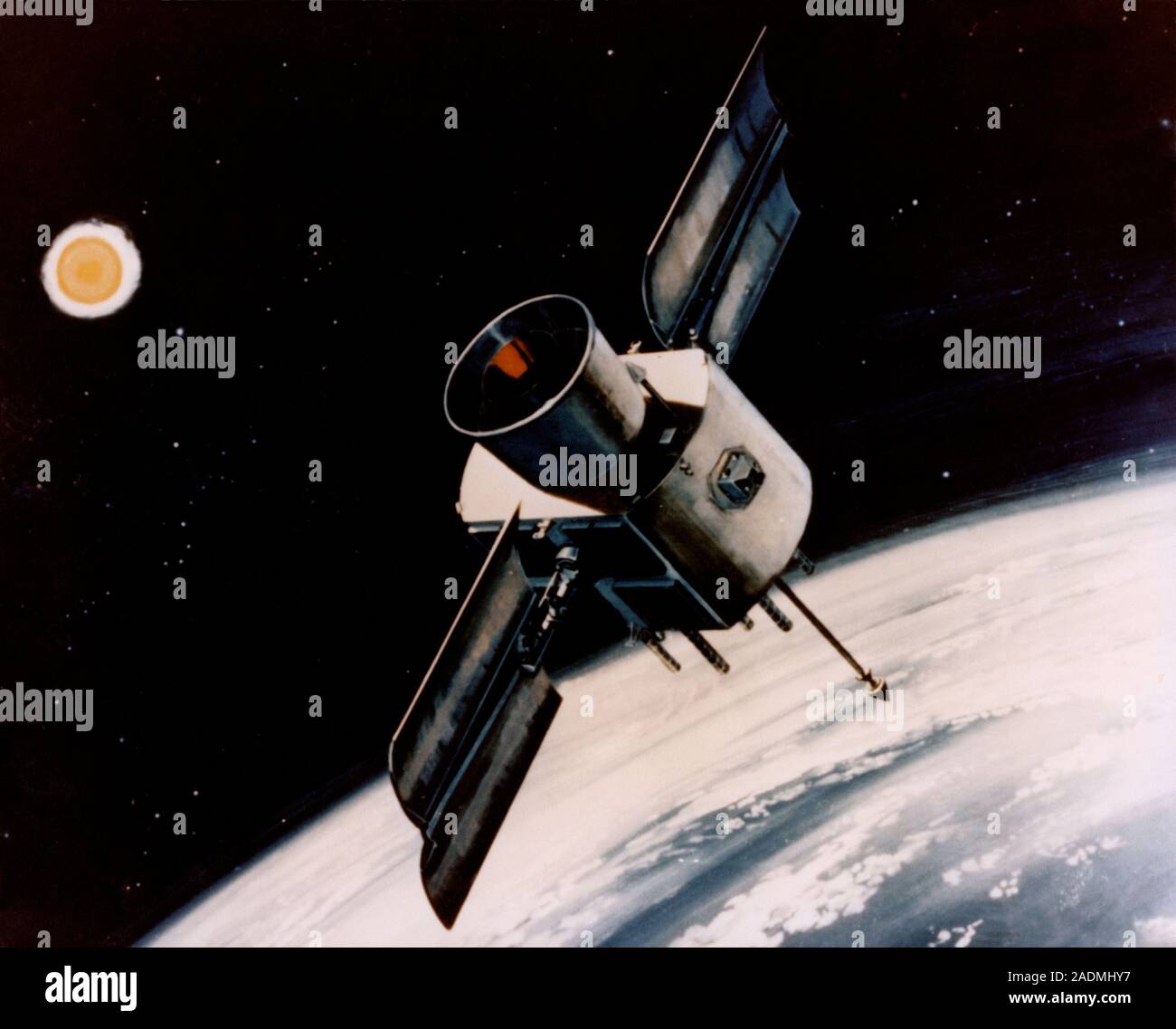 Artist's impression of a Global Positioning System (GPS) satellite. The