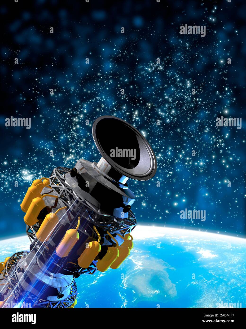 Space station orbiting Earth, computer artwork Stock Photo - Alamy