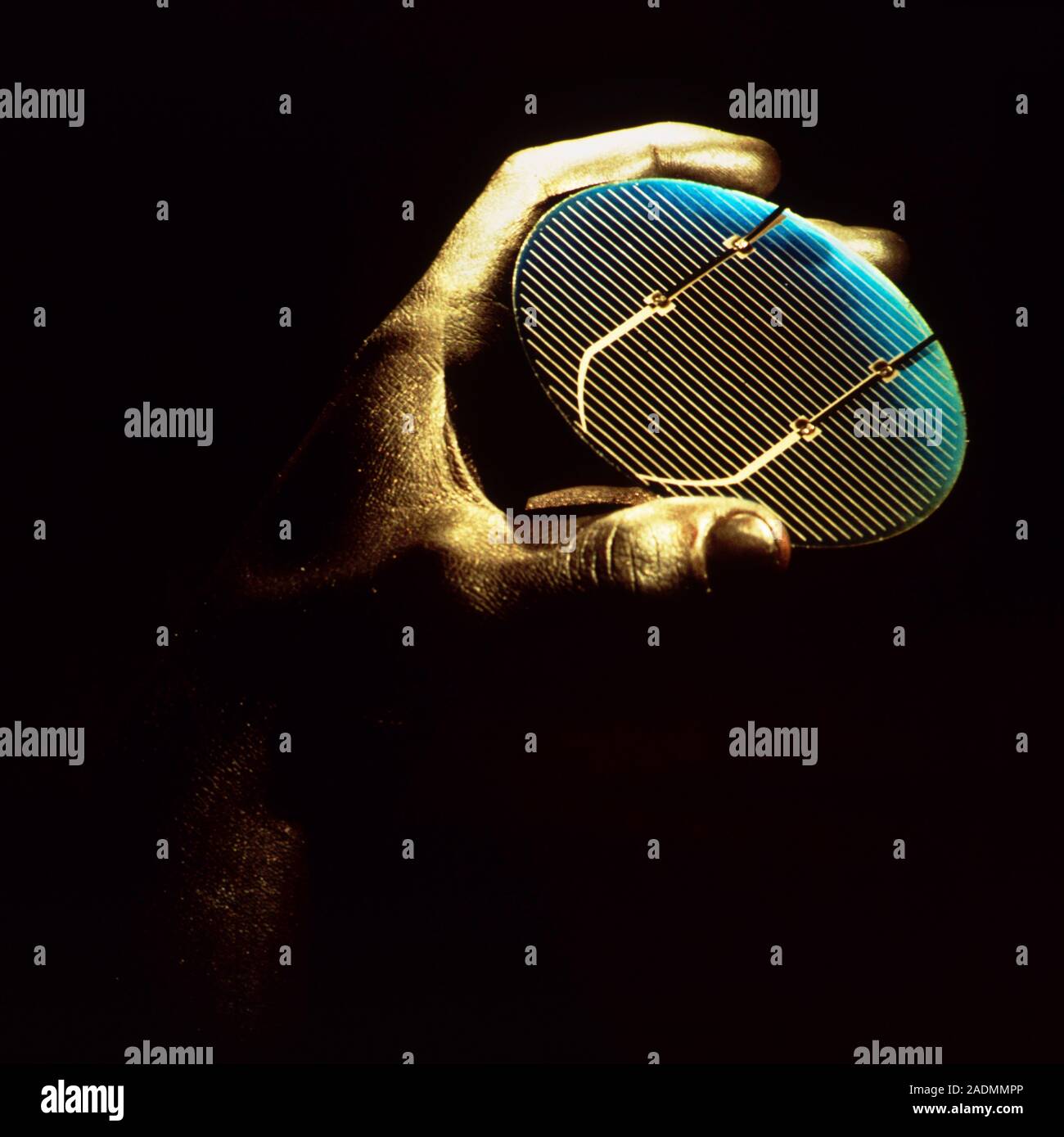 A solar cell is a thin wafer of singlecrystal silicon which has been