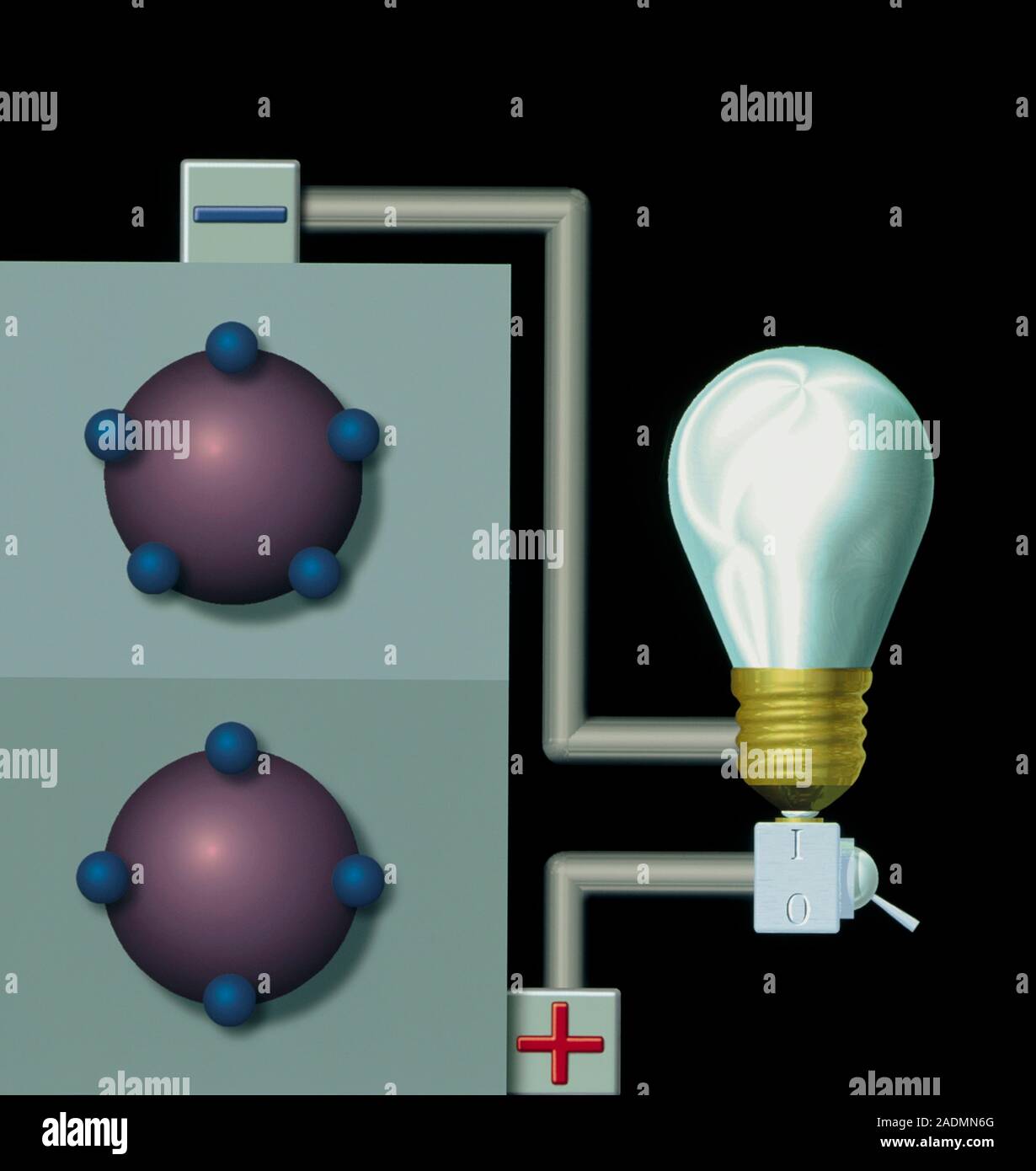 Solar cell (image 1 of 3). Computer illustration of the structure of a ...