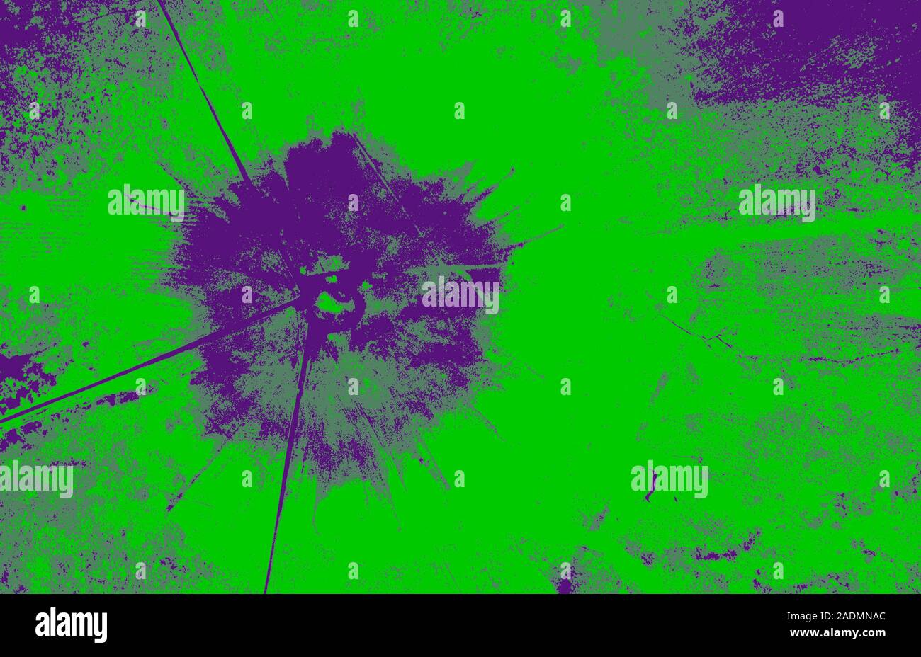 First atomic bomb test site. Coloured aerial view of the test site of the first atomic bomb