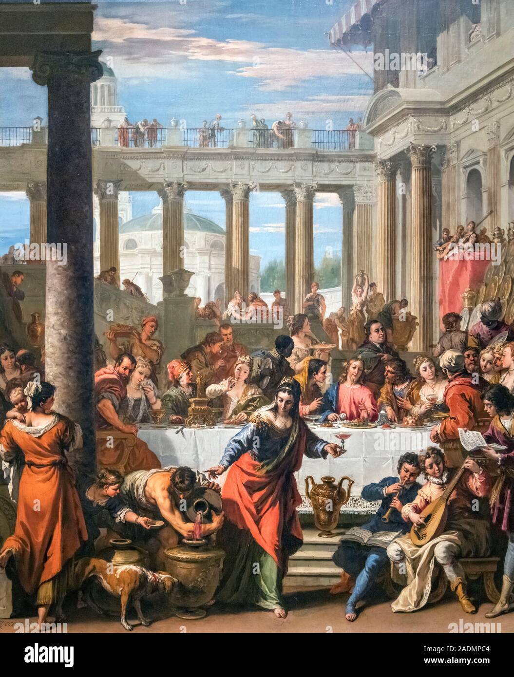 The Marriage Feast at Cana by Sebastiano Ricci (1659-1734), oil on canvas, c.1712-15 Stock Photo