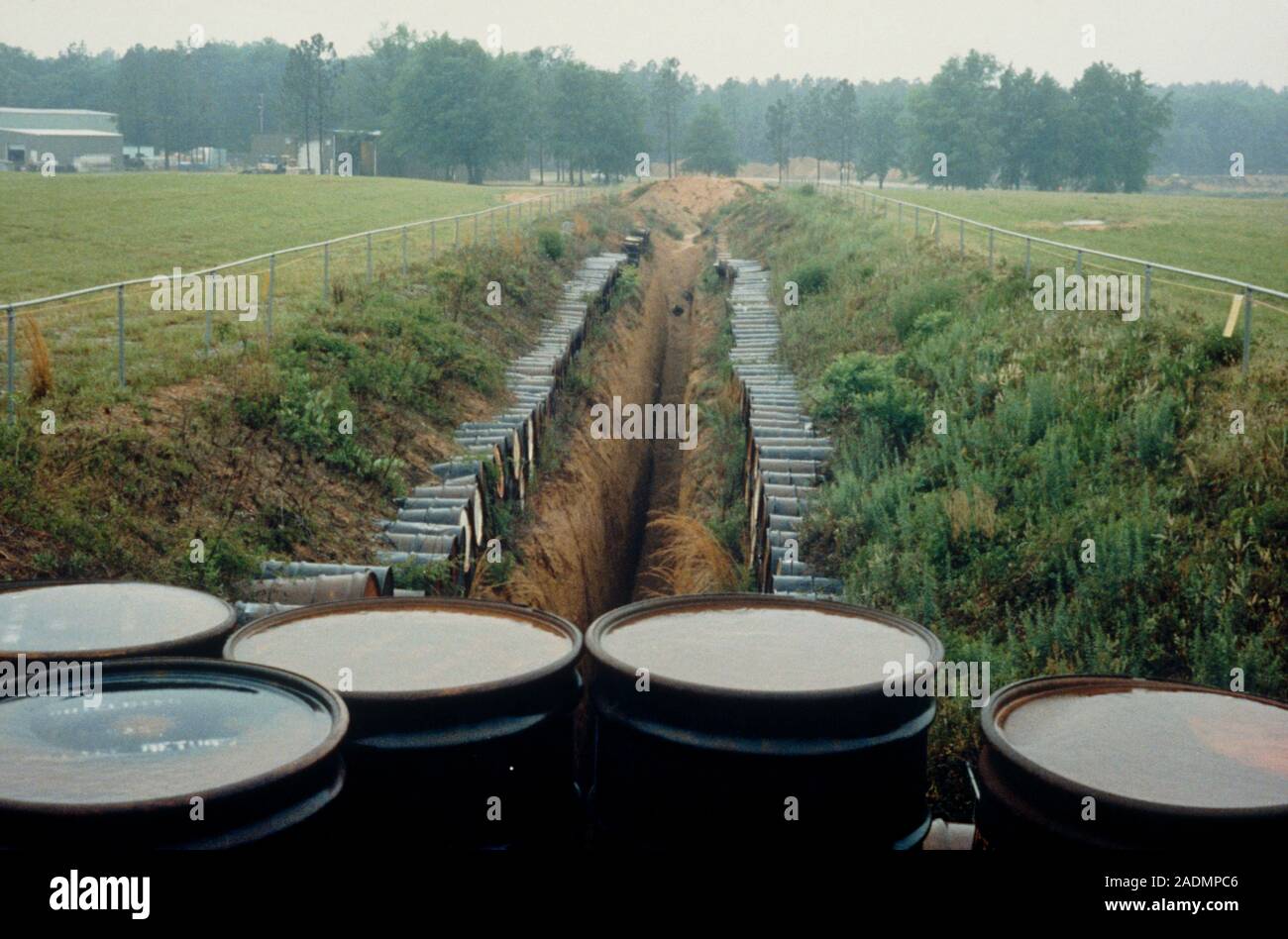 Burial ground for the disposal of solid, lowlevel radioactive nuclear