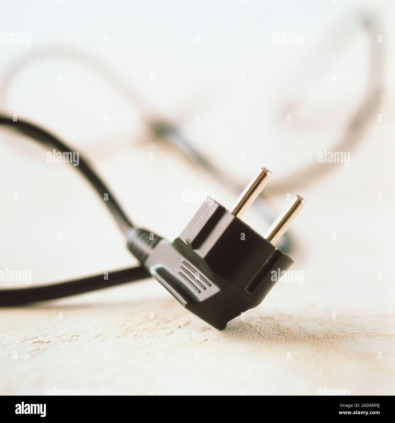 Electric plug. This two-pin plug is used to connect electrical appliances  to the mains electricity Stock Photo - Alamy