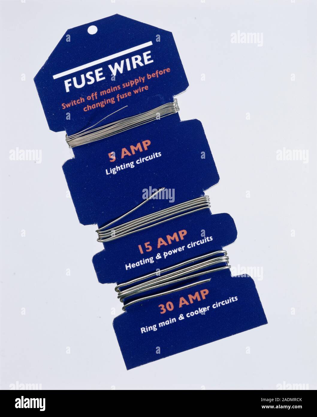 Using Wire Strands Fuse Fuse wires. Three different strengths of fuse wire wrapped around a ...