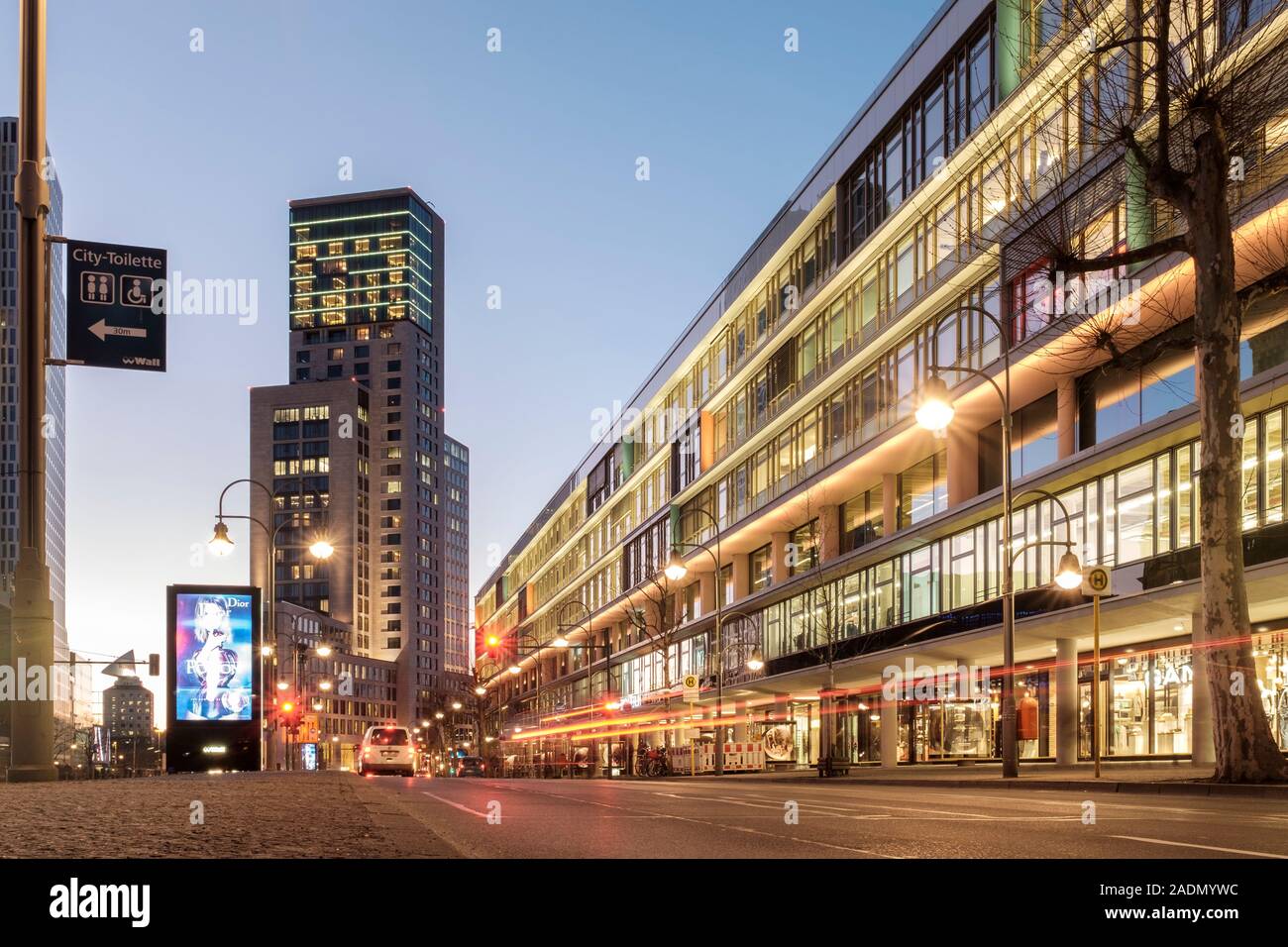 Bikini Berlin shopping mall and Waldorf Astoria upmarket hotel in Berlin, Germany Stock Photo