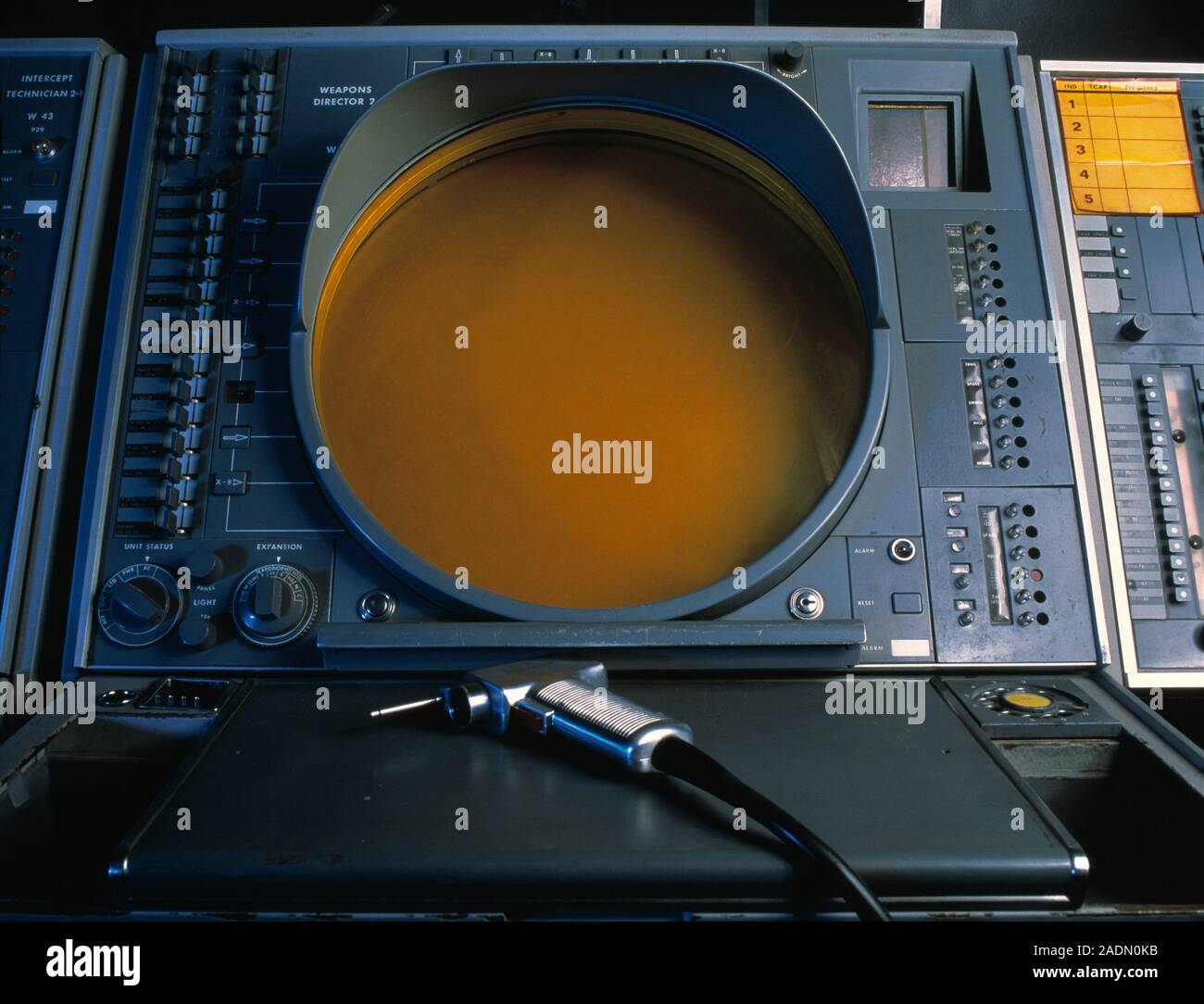 SAGE station and light gun, on display at the Computer History Museum