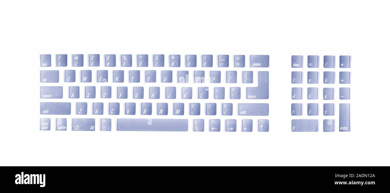 Computer keyboard layout. This keyboard is for Apple computers Stock ...