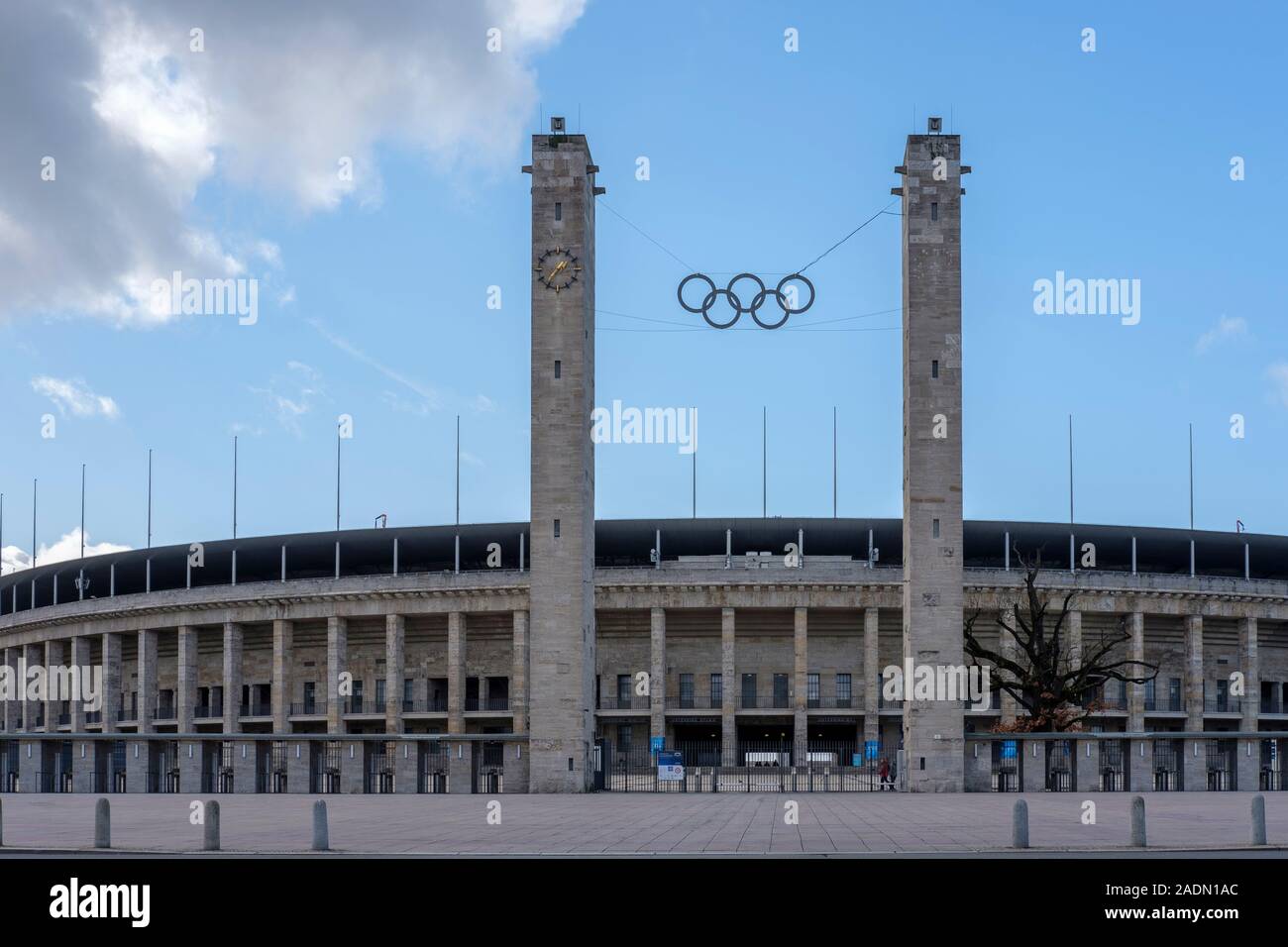 Germany, Berlin. The Olimpic Stadium main entrance Stock Photo