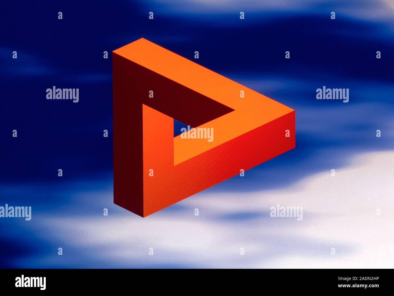 Impossible Triangle Problem Impossible triangle. Computer artwork of a triangle which would be ...