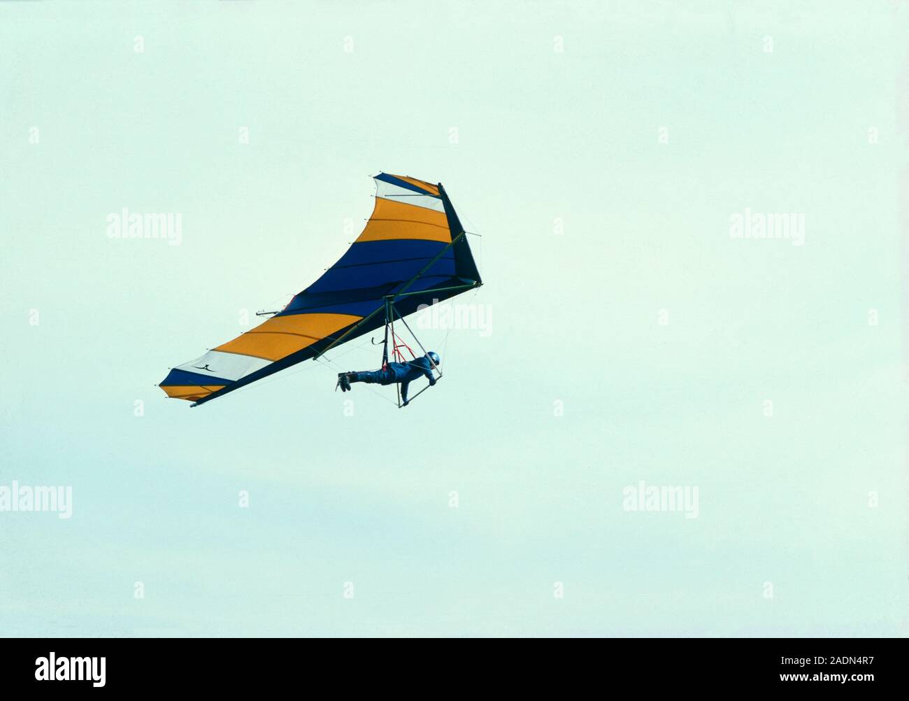 Hang glider in flight over Lincolnshire, England Stock Photo Alamy