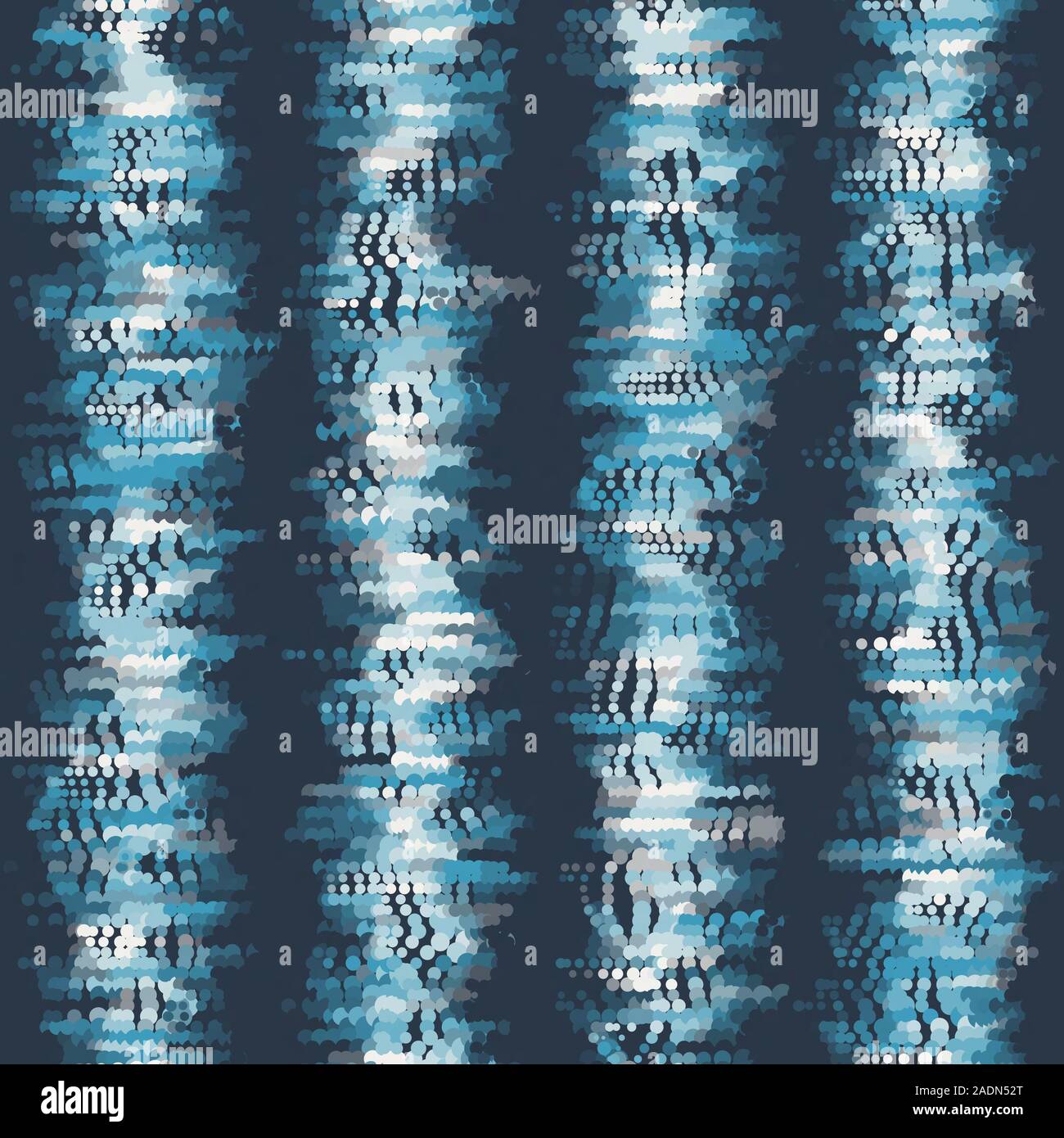 Wavy ombre techno mess water stripe pattern Stock Vector