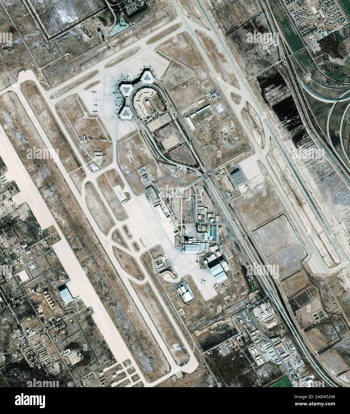 Baghdad International Airport, Iraq. Satellite image of Baghdad