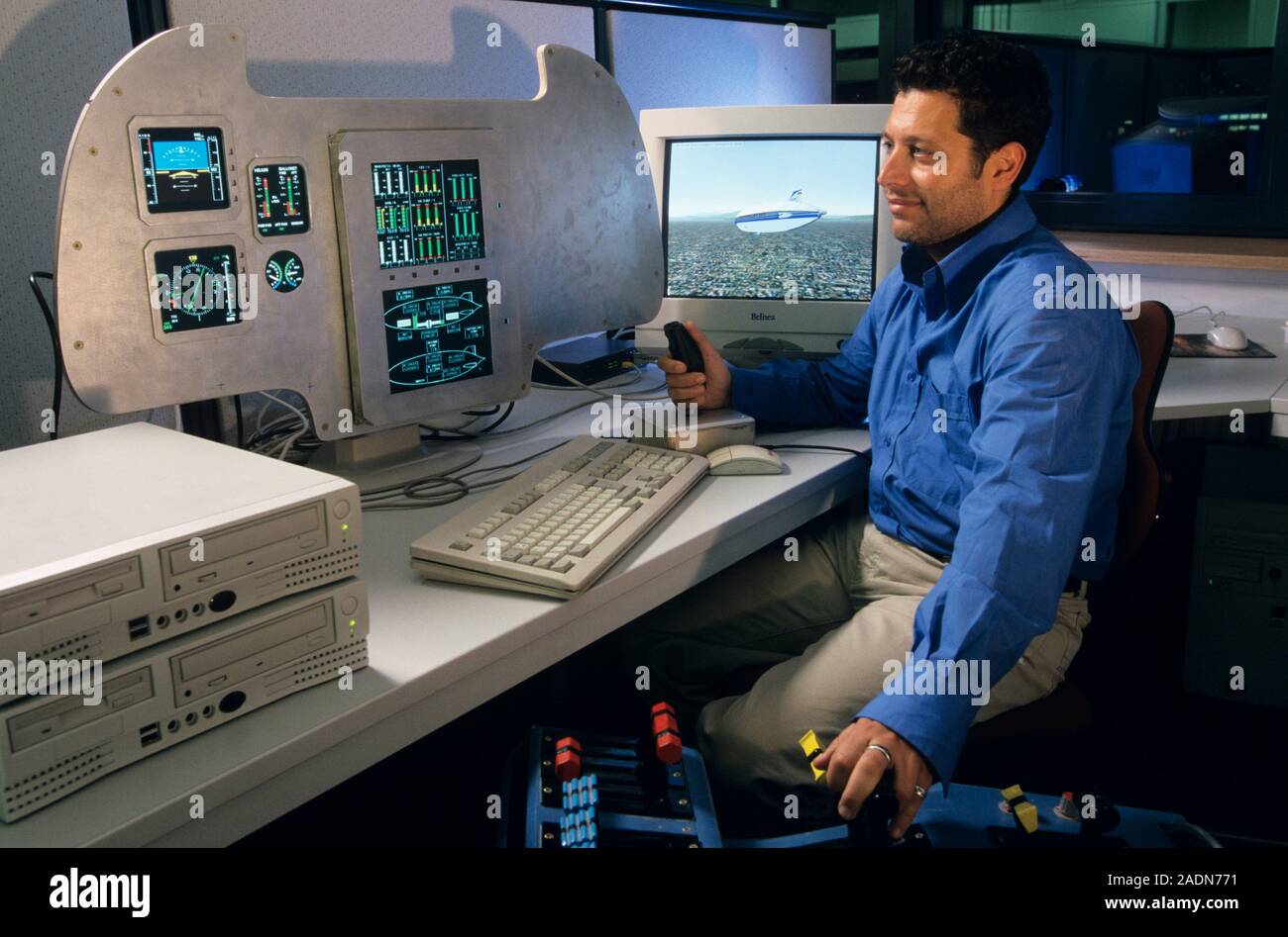 Zeppelin NT flight simulator. This equipment is used to train pilots to