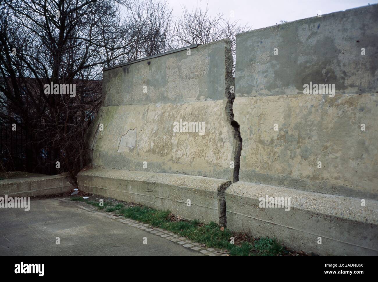 Crack In A Wall Caused By Subsidence. Subsidence Is The Downwards ...