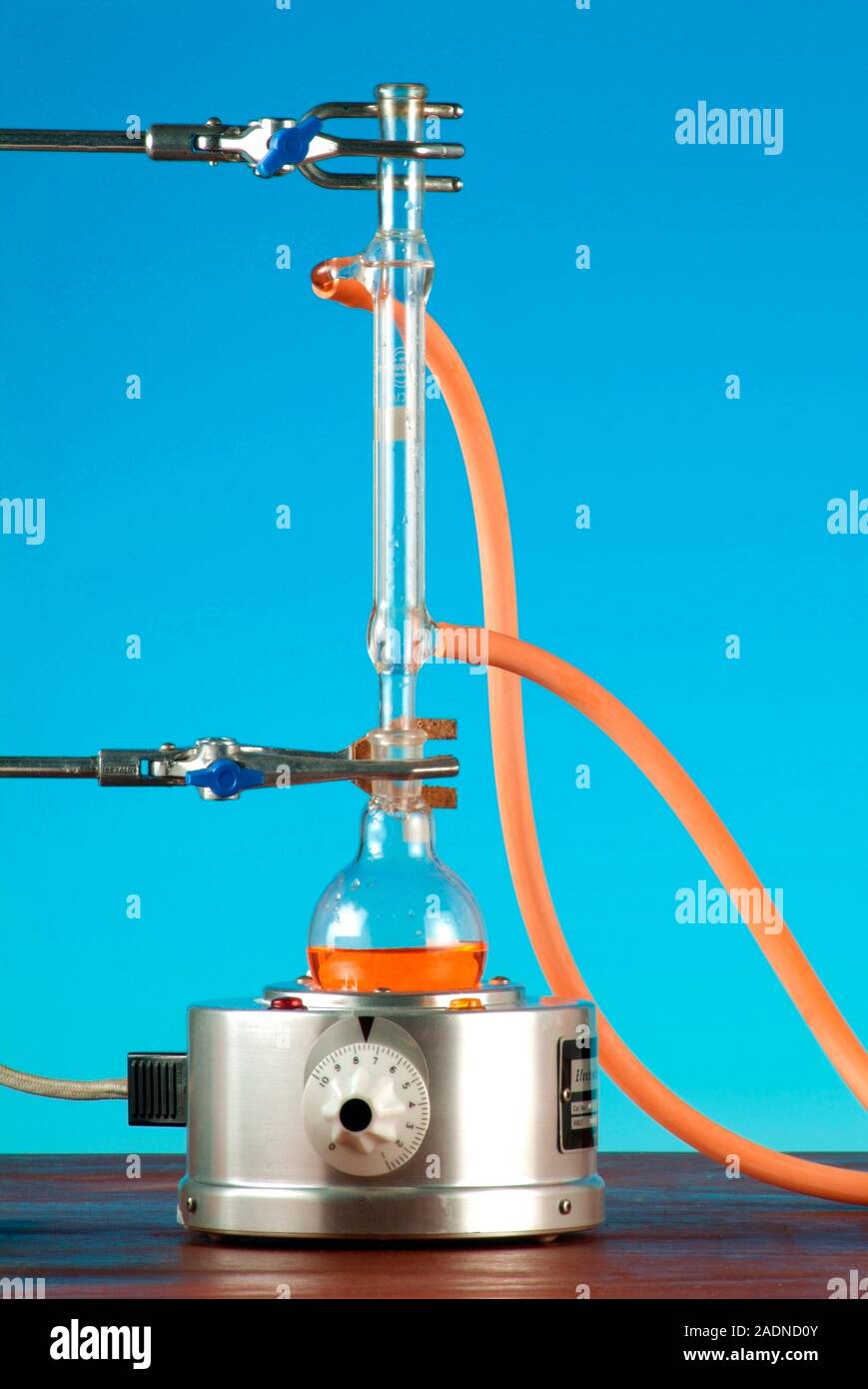 Reflux heating using an electric mantle. Use of an electric mantle