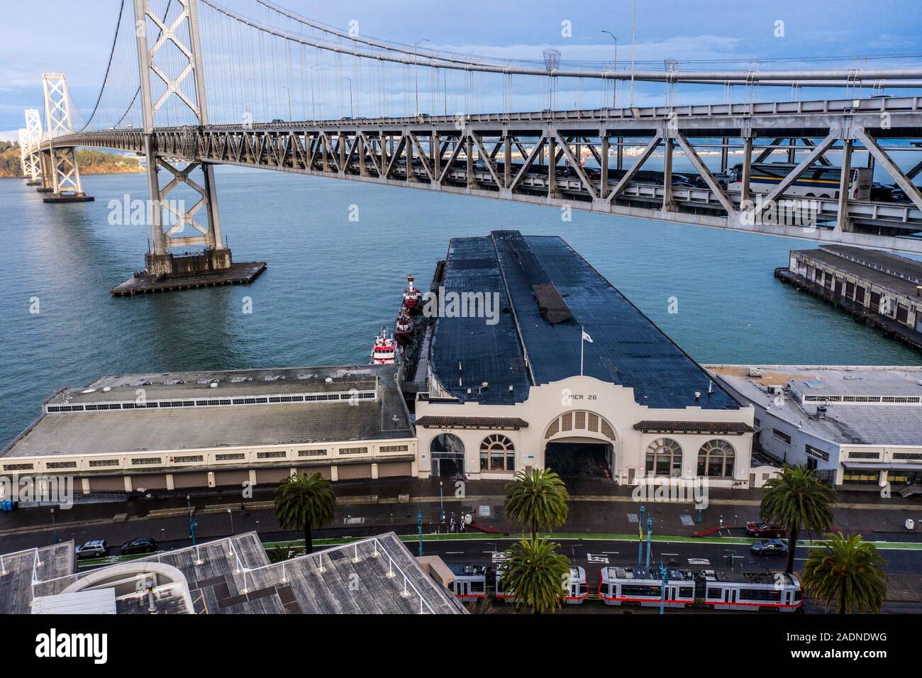 Pier 24 Photography Gallery (and Pier 26), Embarcadero, San Francisco, CA, USA Stock Photo