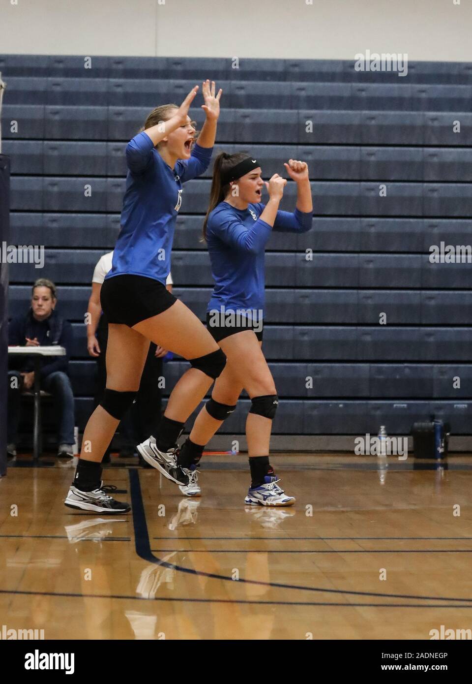 Volleyball action with Sugar Salem vs Fruitland High School in Coeur d