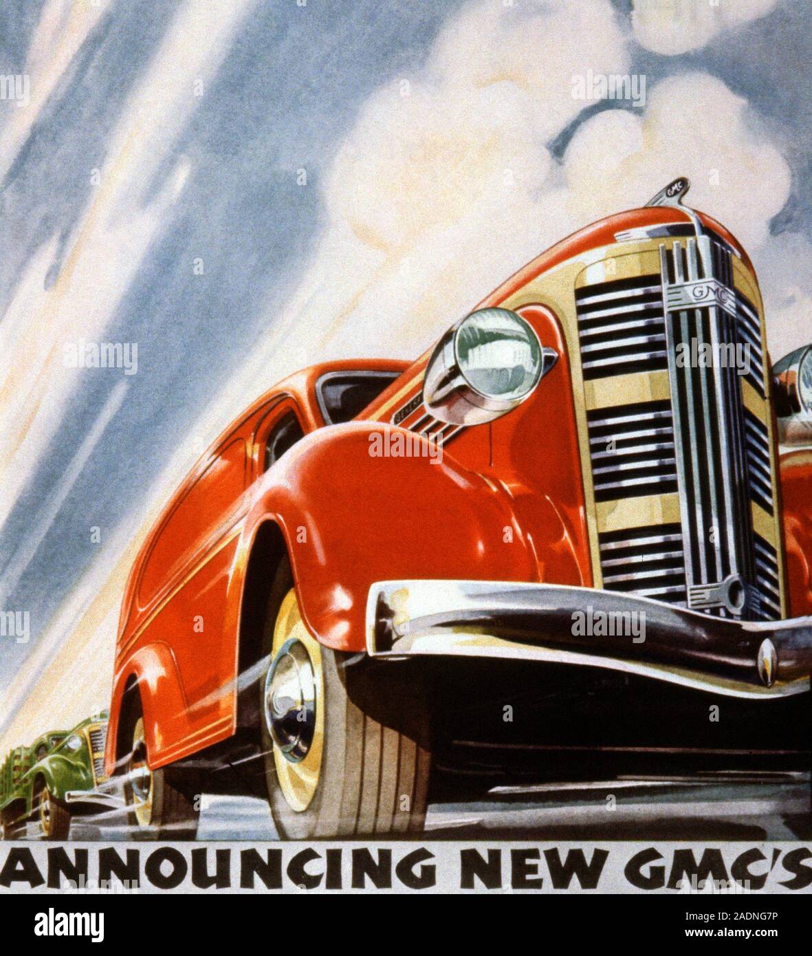 Car advert. Advertisement for General Motor Company's new range of cars