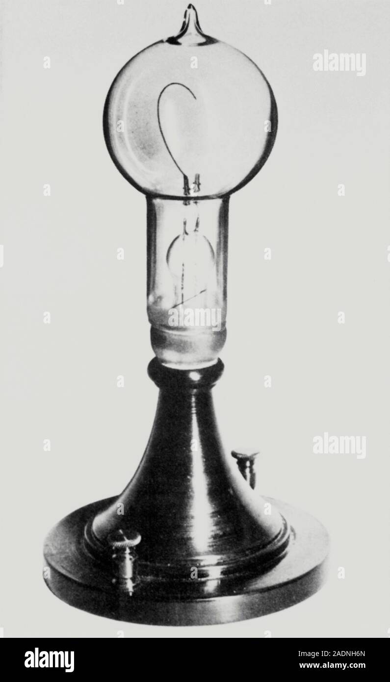 First electric lamp. The first commercially available electric lamp with a light bulb. It was