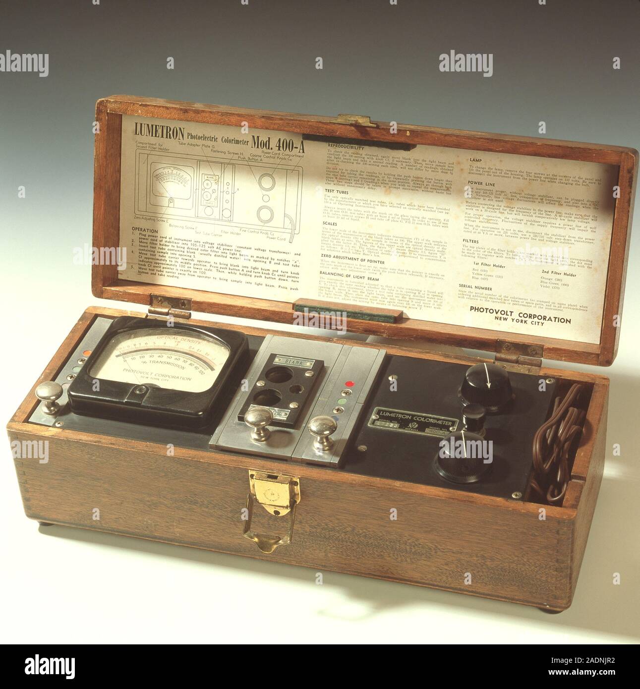 Historical colorimeter. This instrument was used to find the