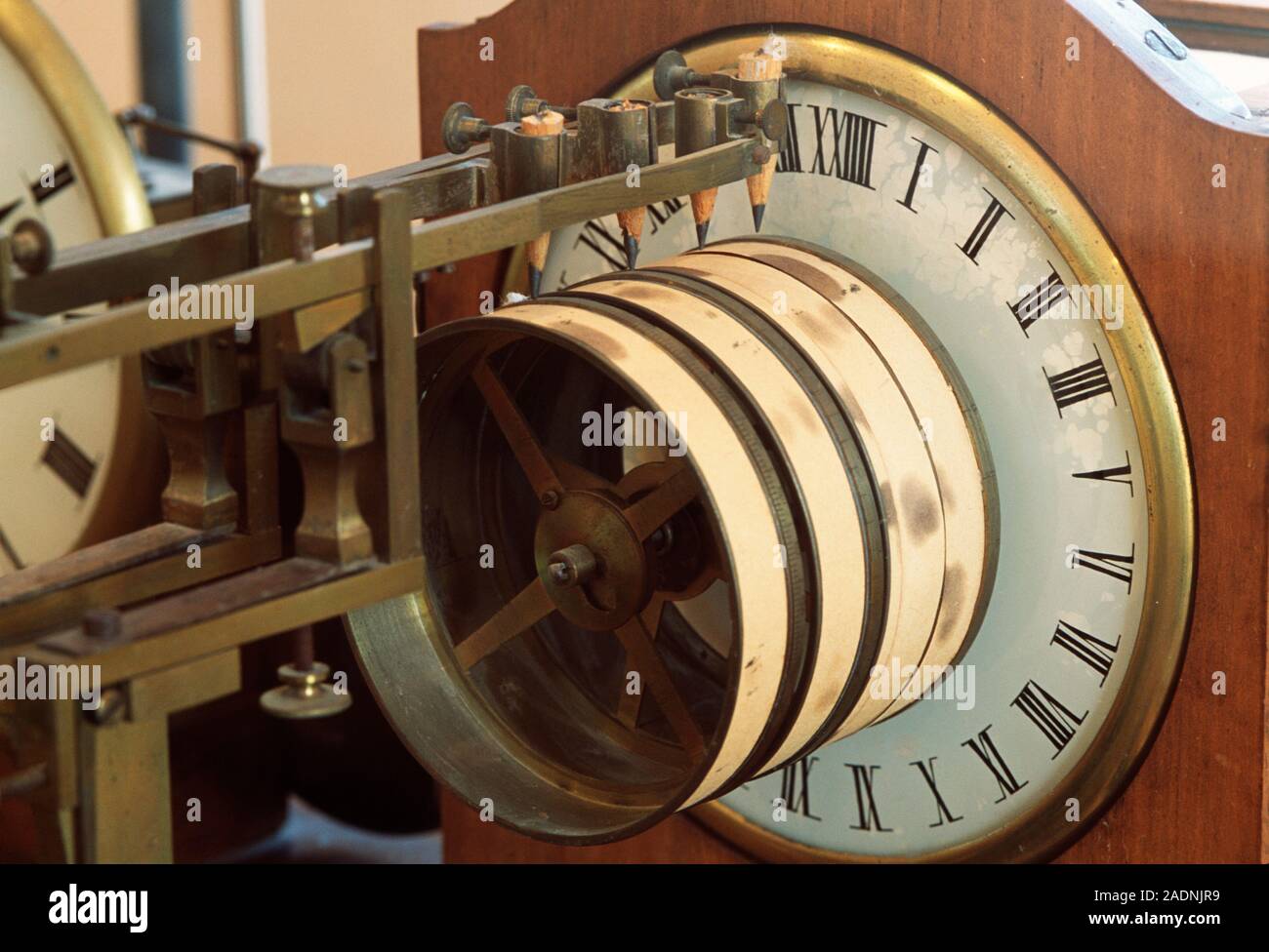 Early portable seismometer invented in 1876 by Luigi Palmieri. It was