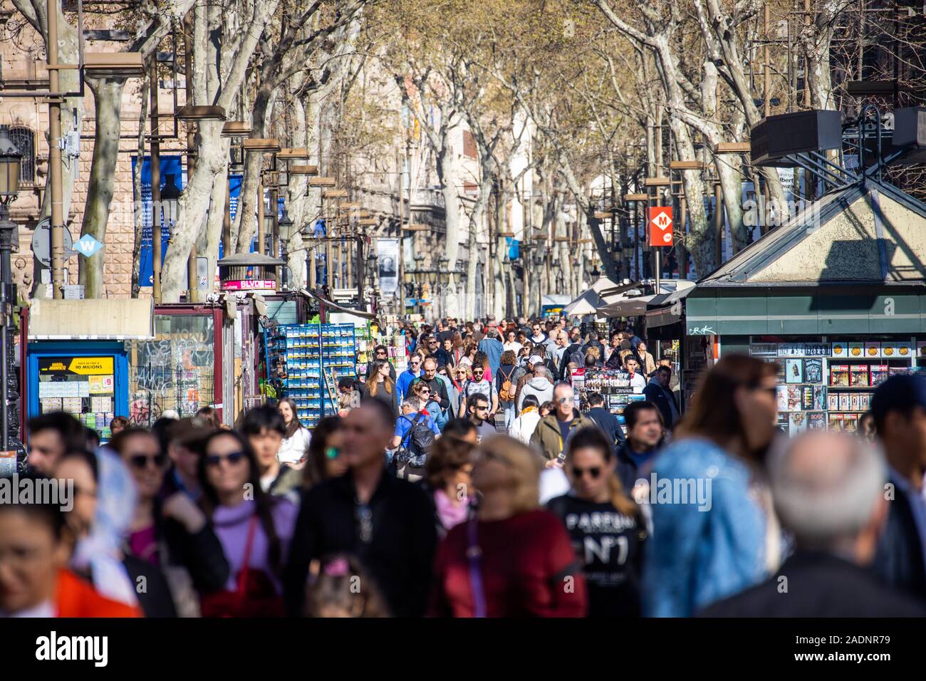 La Rambla, Barcelona, Spain Stock Photo