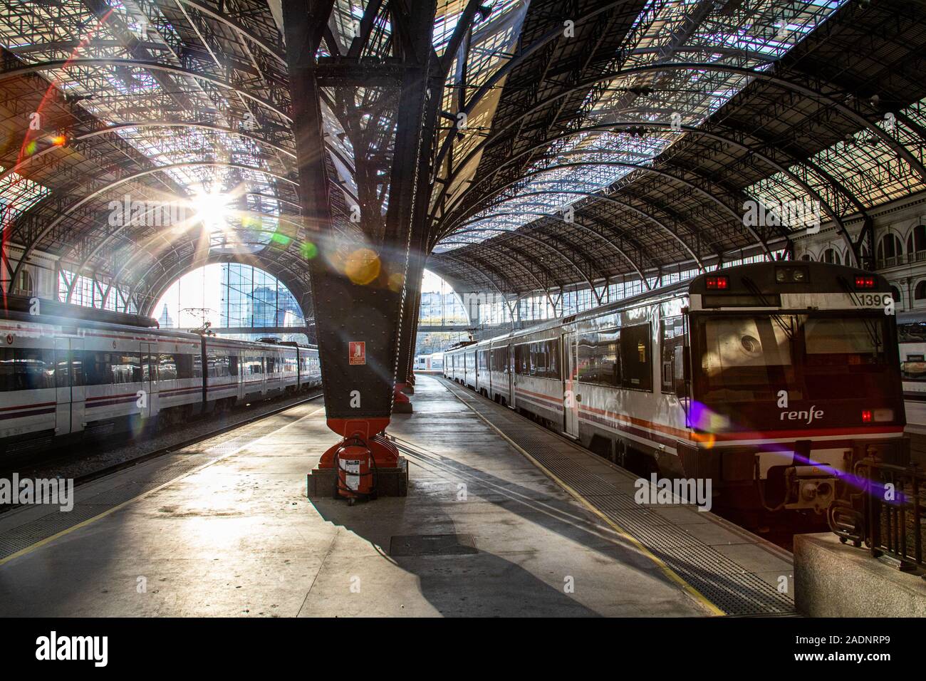 Barcelona Sants railway station, Barcelona, Spain Stock Photo