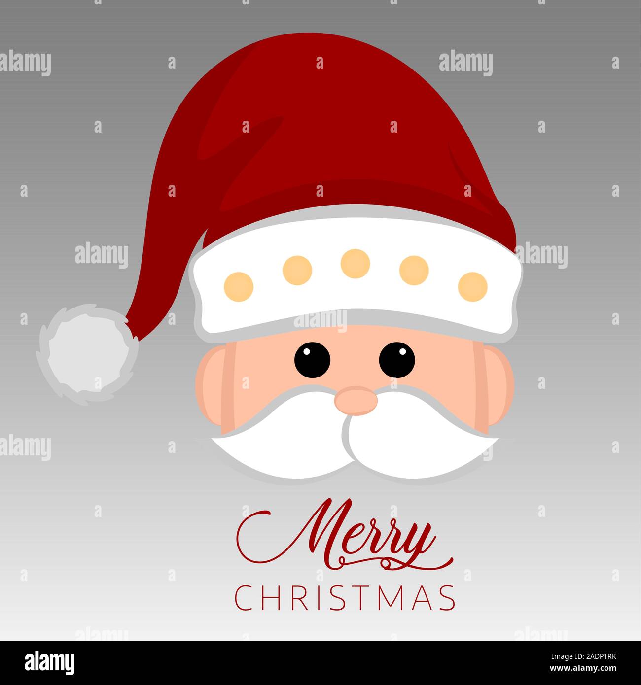 Merry christmas poster with a santa claus cartoon - Vector Stock Vector ...