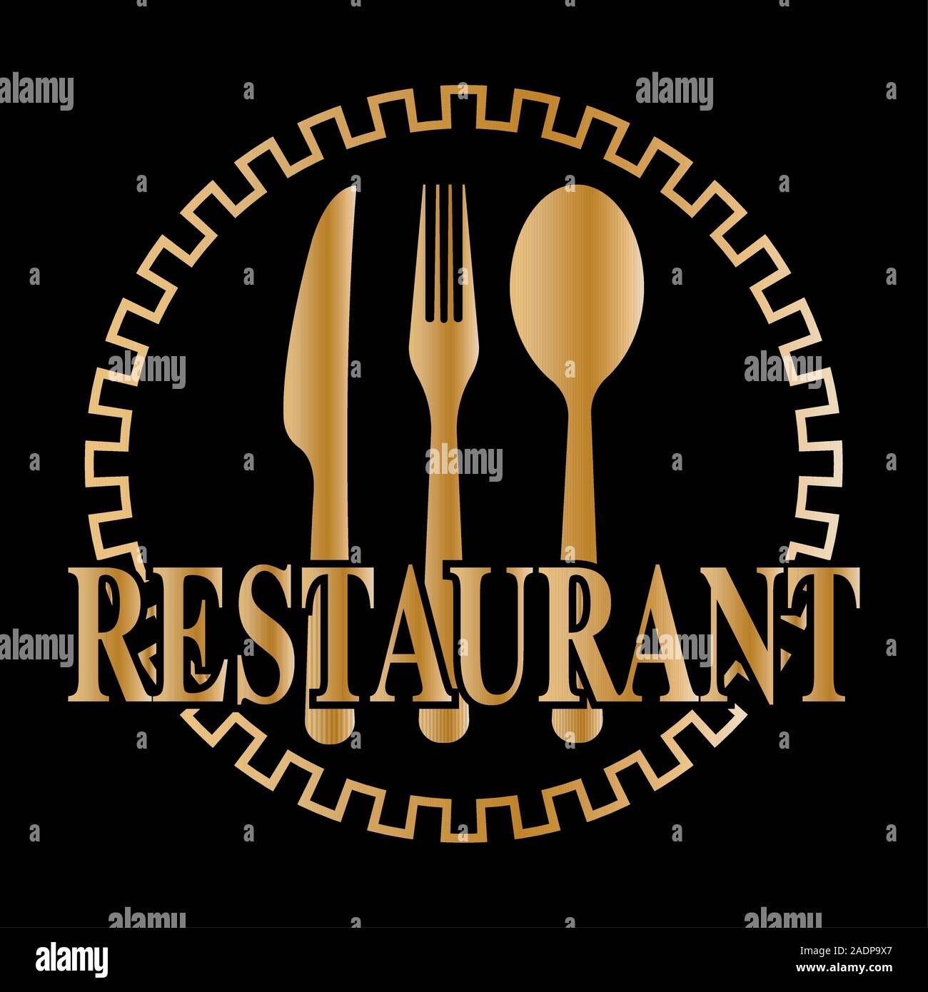 Restaurant logo illustration Stock Vector Image & Art - Alamy