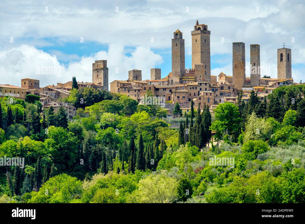 Medieval tower houses in the Historic Centre of San Gimignano, UNESCO ...