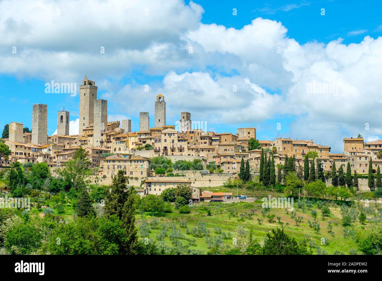 Medieval tower houses in the Historic Centre of San Gimignano, UNESCO ...