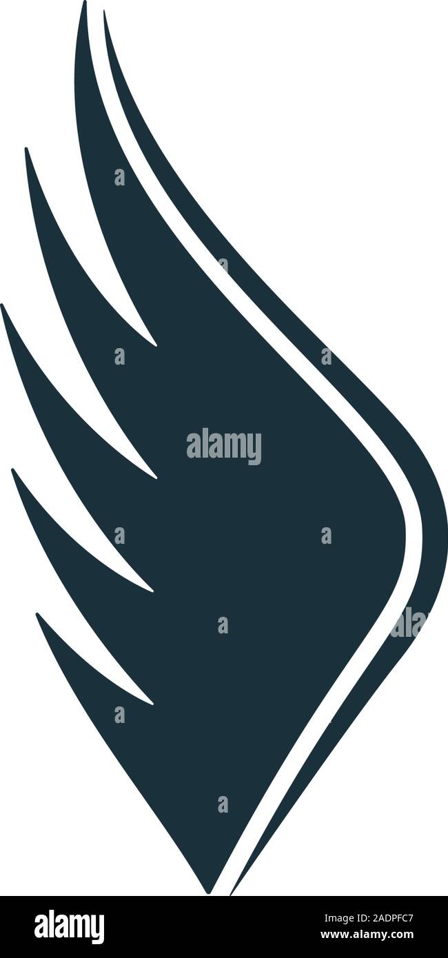 Wing template on white background. Eagle or angel wing icon. Stock Vector