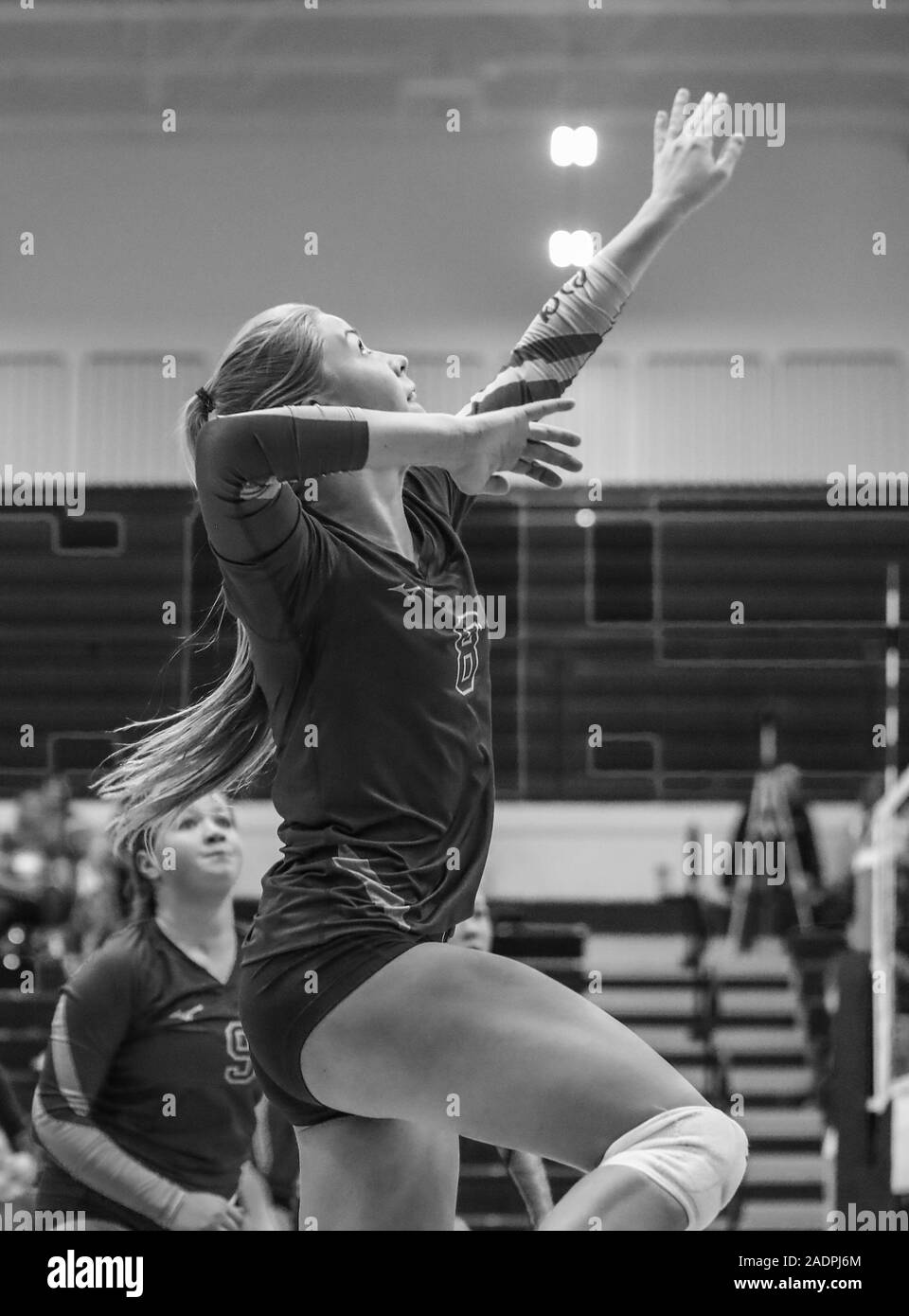 Volleyball action with Century vs Bonneville HIgh School in Coeur d'Alene, Idaho Stock Photo Alamy