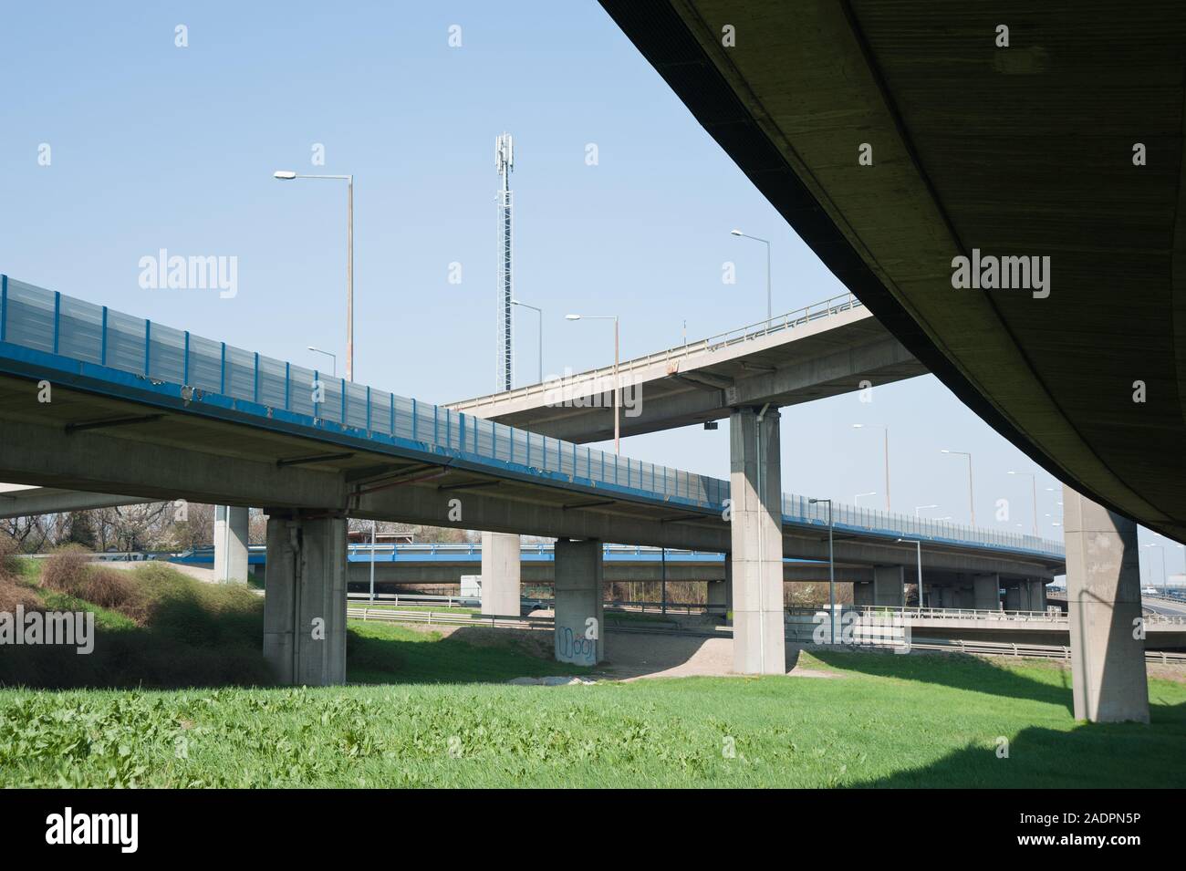 Wien, Autobahn, Brücken der Südosttangente - Vienna, Highway Bridges Stock Photo