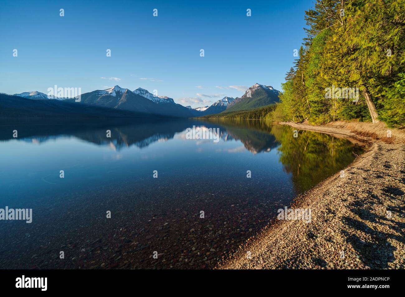 Lake McDonald in Glacier National Park, Montana Stock Photo Alamy