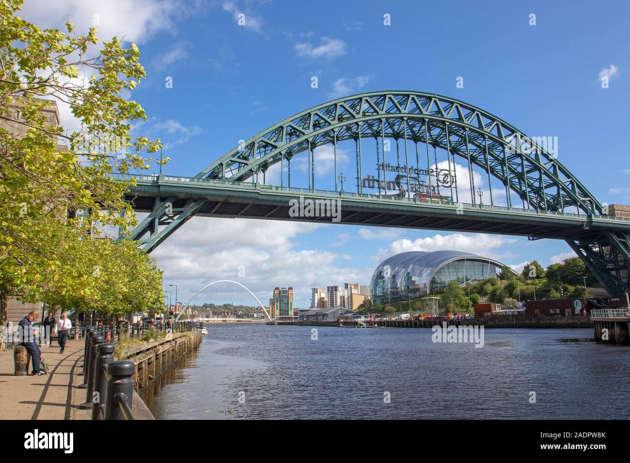 Tyne Bridge and Sage Gateshead Stock Photo