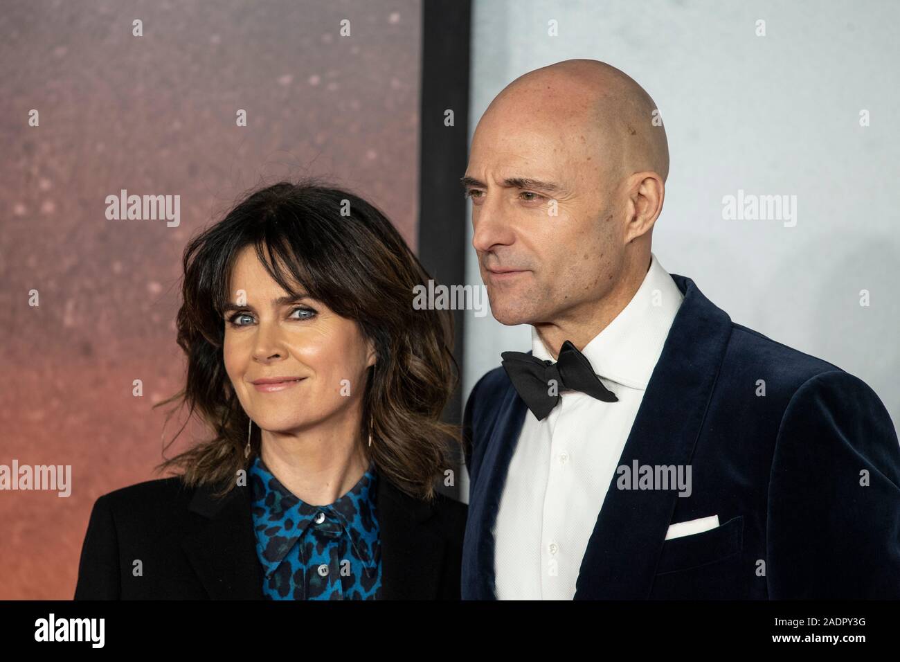 London, UK. 04th Dec, 2019. LONDON, ENGLAND - DECEMBER 04: Liza Marshall and Mark Strong attends the World Premiere and Royal Performance of '1917' at Odeon Luxe Leicester Square on December 4, 2019 in London, England. Credit: Gary Mitchell, GMP Media/Alamy Live News Stock Photo