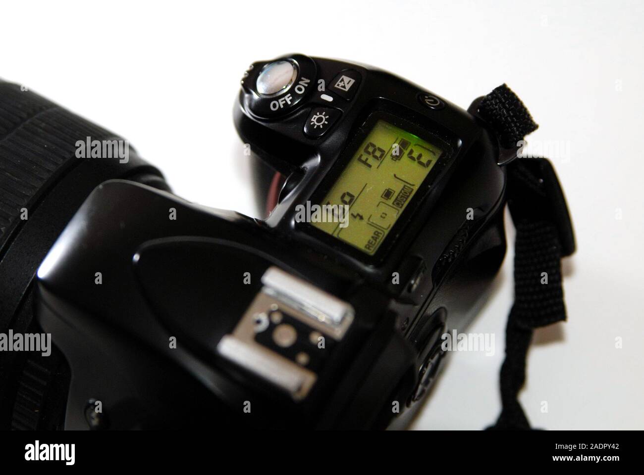 Controls of a SLR 35mm camera Stock Photo